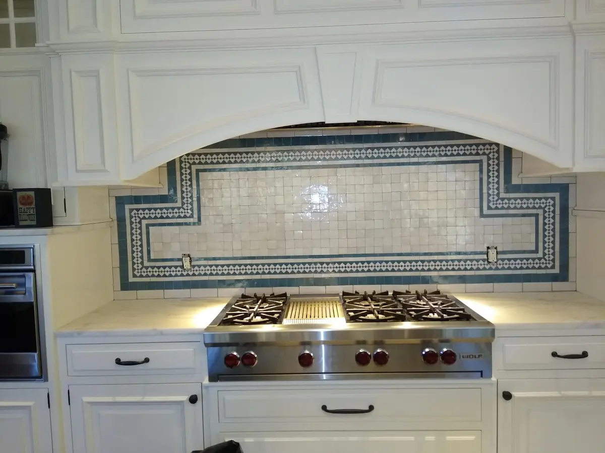 Handmade Moroccan Pattern in Stamford CT — Traditional Moroccan pattern with artisan handmade ceramic tiles featuring intricate and beautiful custom design